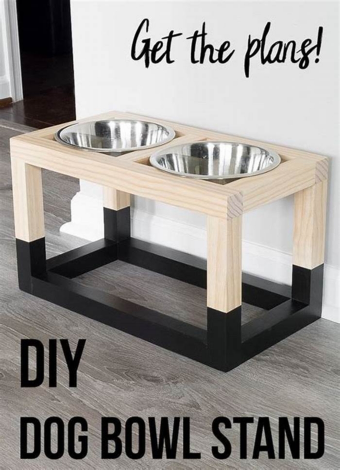 easy diy dog bowl stand