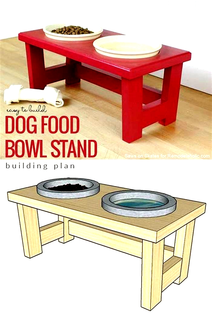 easy diy dog food stand