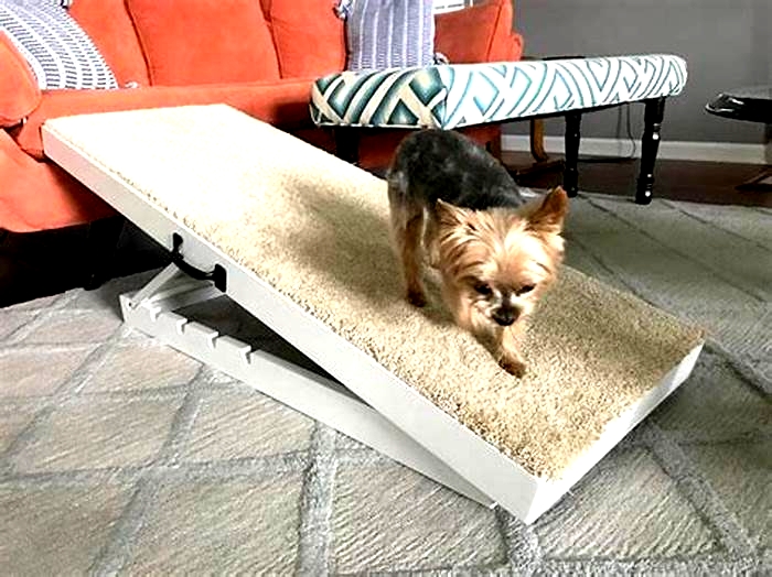 easy diy dog ramp for bed