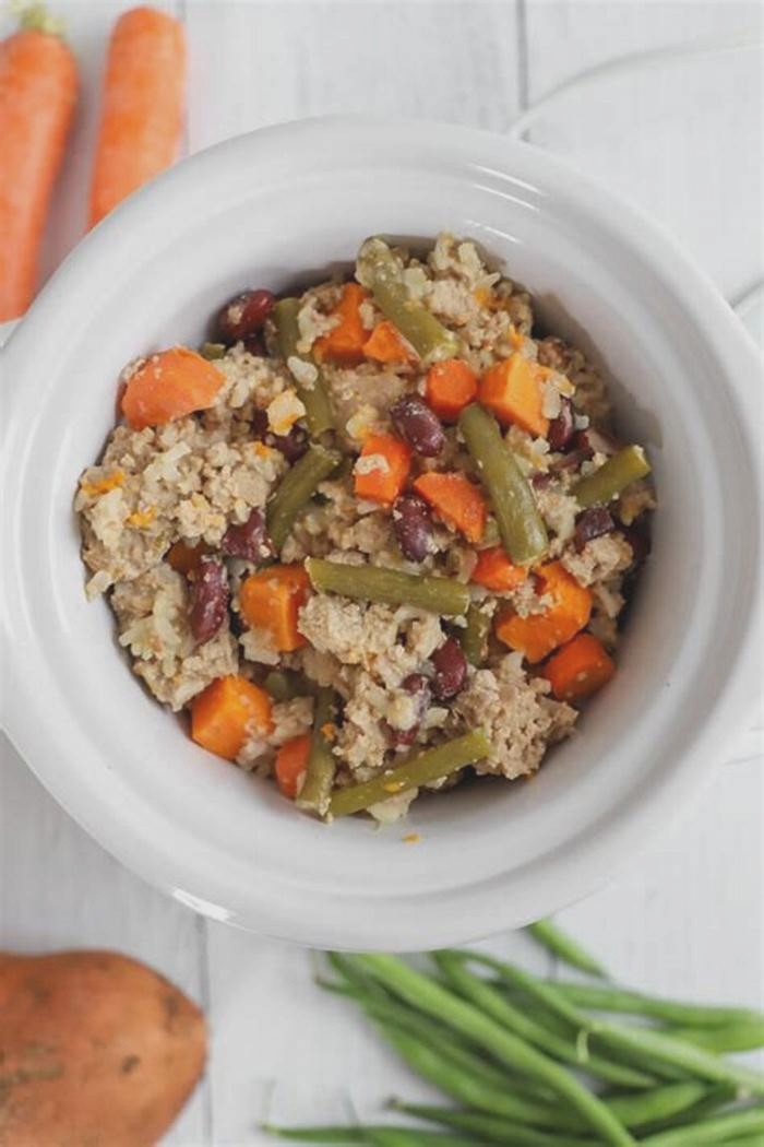 homemade dog food ground turkey crock pot